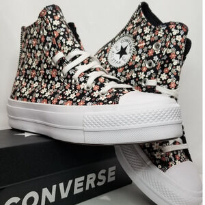 Converse Women's CTAS Platform Petite Petals Hi Tops Size 8.5 A14264C